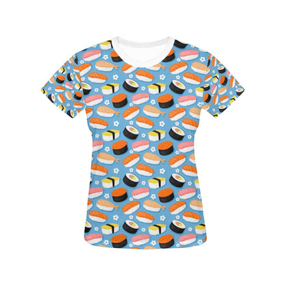 Sushi Print Design LKS304 Women's  T-shirt