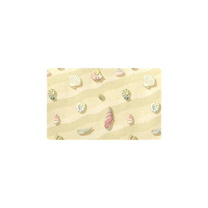 Beach with Seashell Theme Kitchen Mat