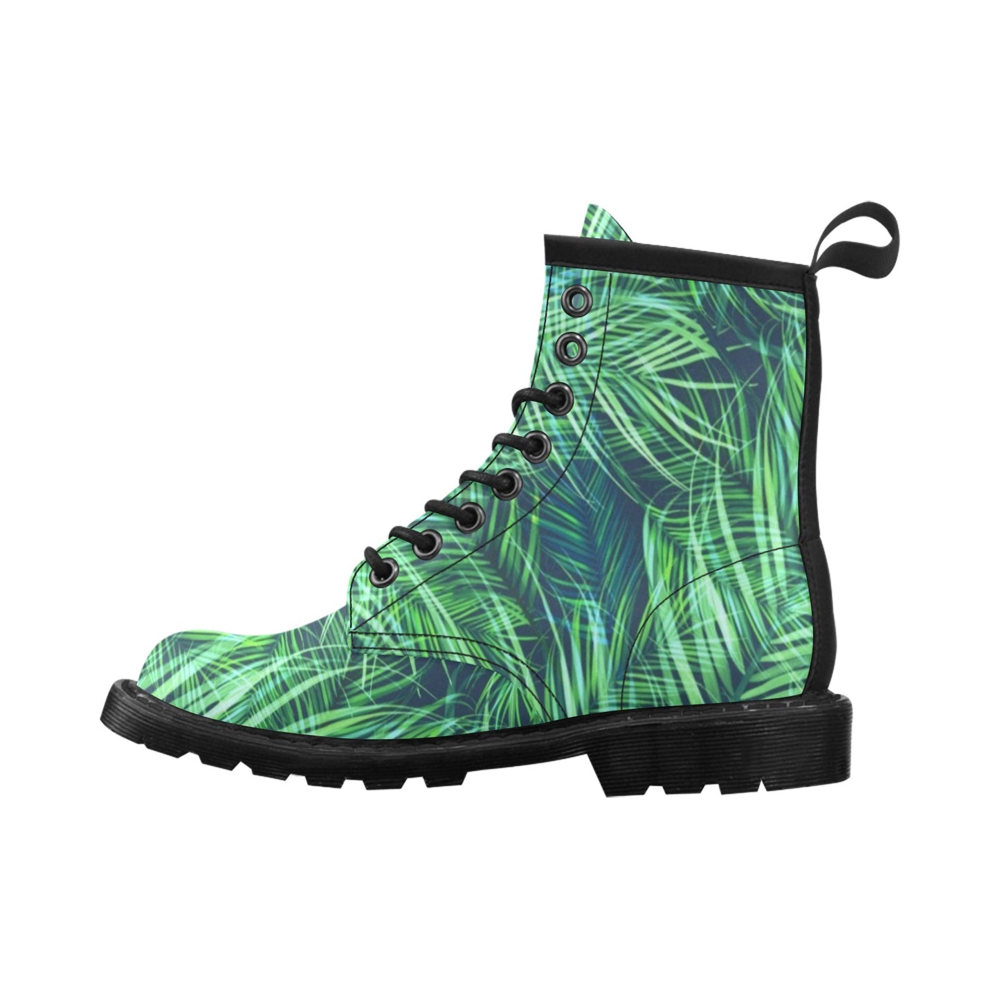 Palm Leaves Pattern Print Design PL02 Women's Boots