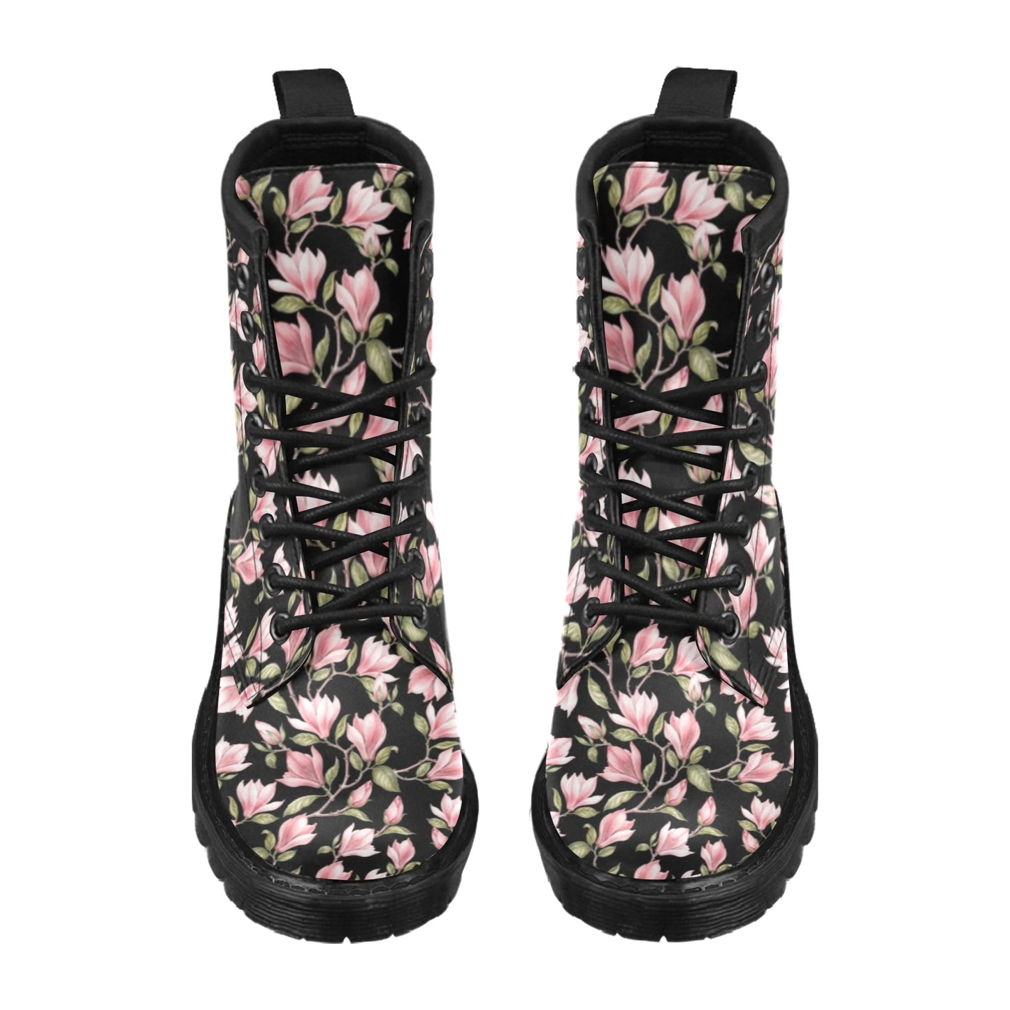 Magnolia Pattern Print Design MAG03 Women's Boots