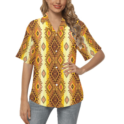 Native Pattern Print Design A09 Women's Hawaiian Shirt