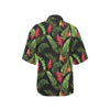 Bird Of Paradise Pattern Print Design BOP010 Women's Hawaiian Shirt