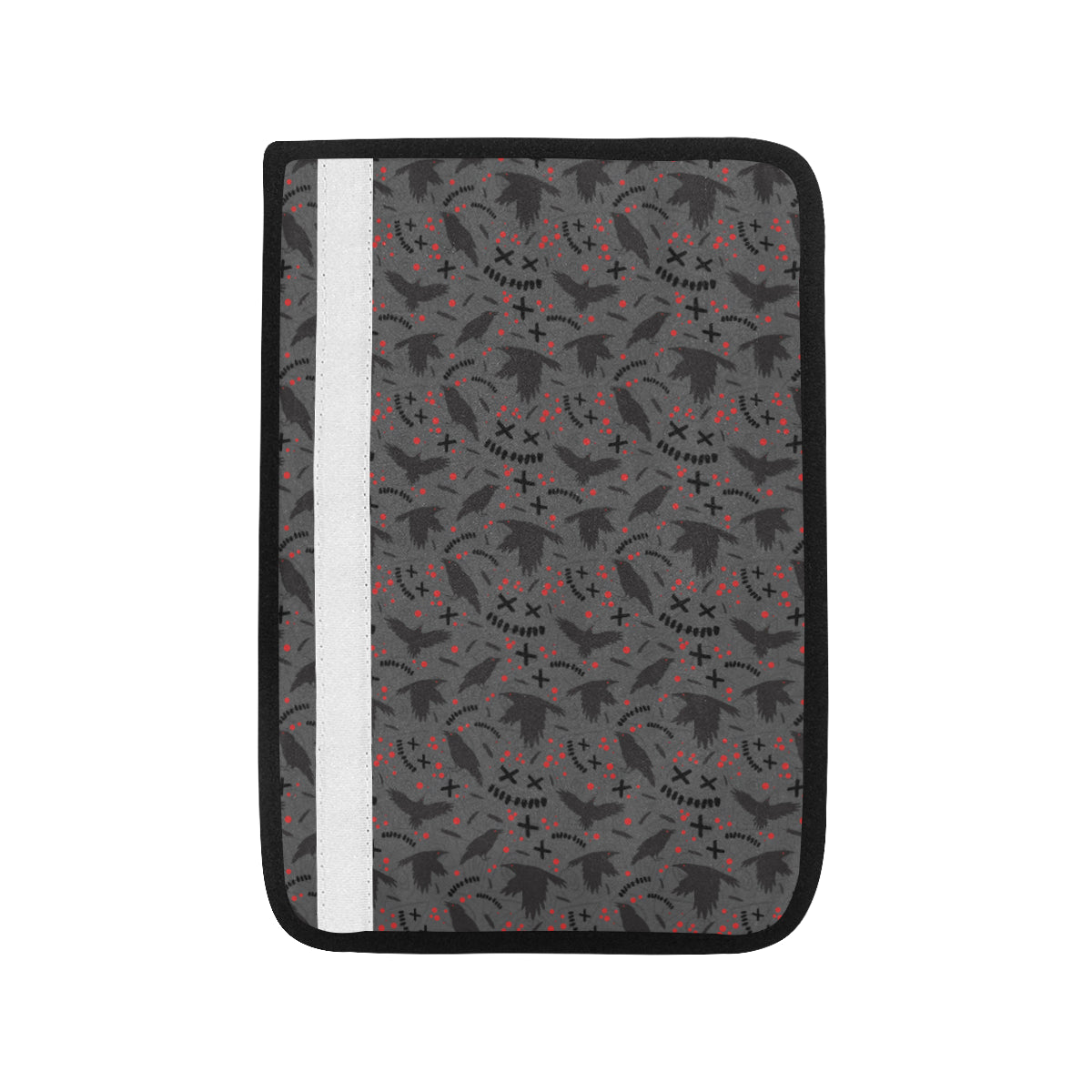 Crow Pattern Print Design 02 Car Seat Belt Cover