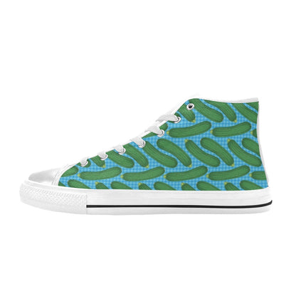 Zucchini Print Design LKS301 High Top Women's White Shoes
