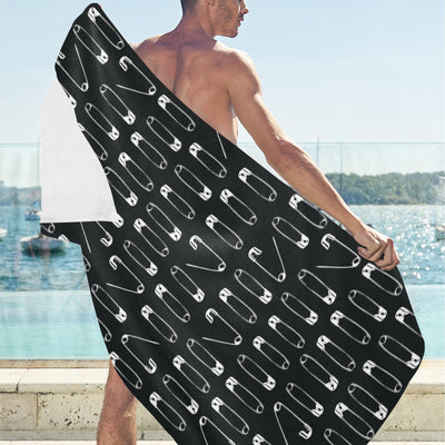 Safety Pin Print Design LKS302 Beach Towel 32" x 71"