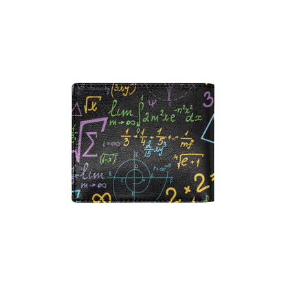 Math Pattern Print Design 03 Men's ID Card Wallet