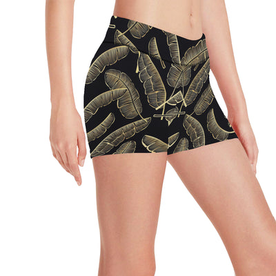 Banana Leaf Pattern Print Design BL07 Yoga Shorts