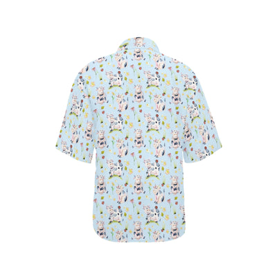 Cow Happy Pattern Print Design 05 Women's Hawaiian Shirt