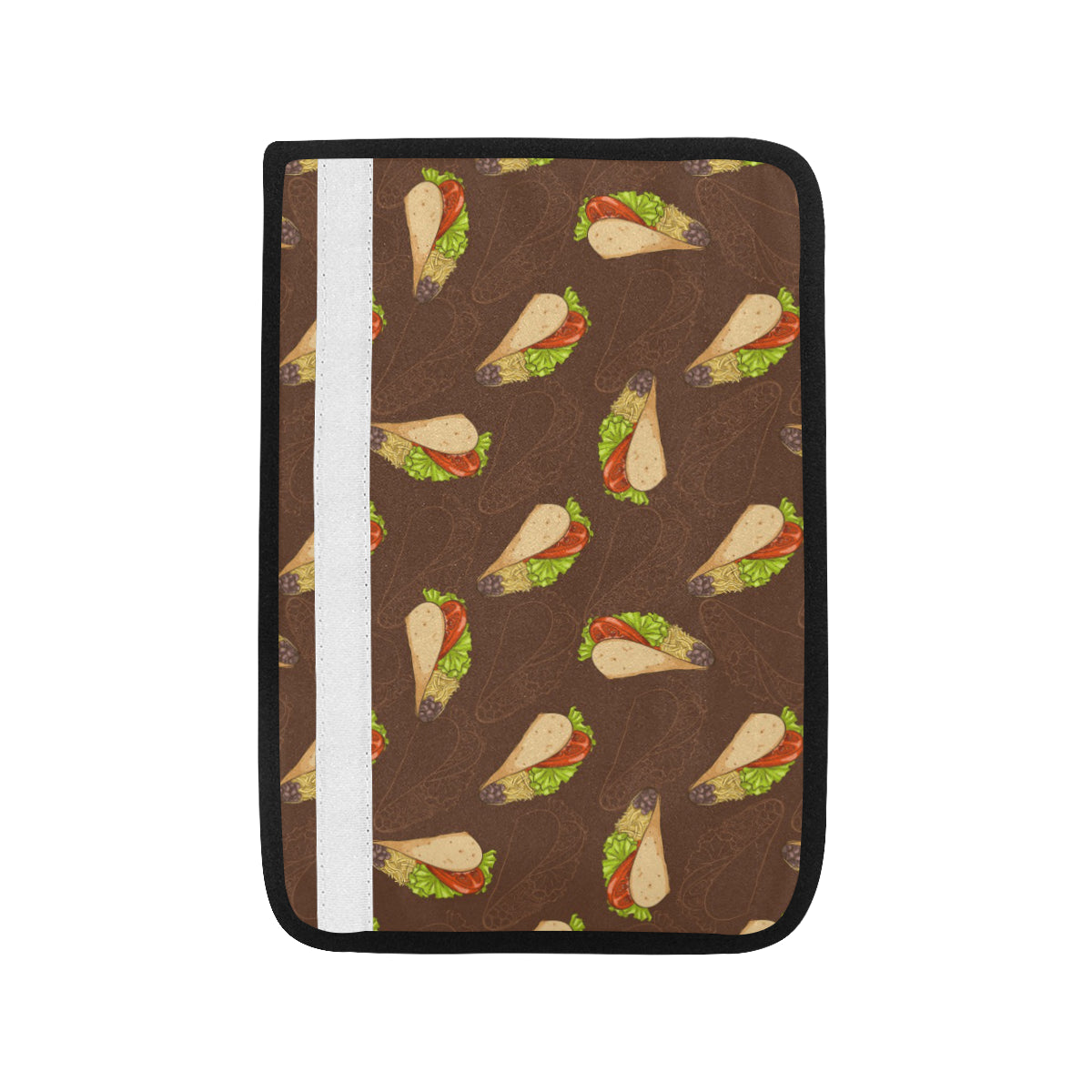 Taco Pattern Print Design TC08 Car Seat Belt Cover