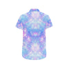 Galaxy Stardust Pastel Color Print Men's Short Sleeve Button Up Shirt