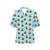 Poop Emoji Pattern Print Design A03 Women's Hawaiian Shirt