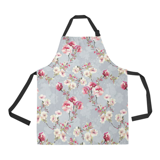 Summer Floral Pattern Print Design SF02 Apron with Pocket