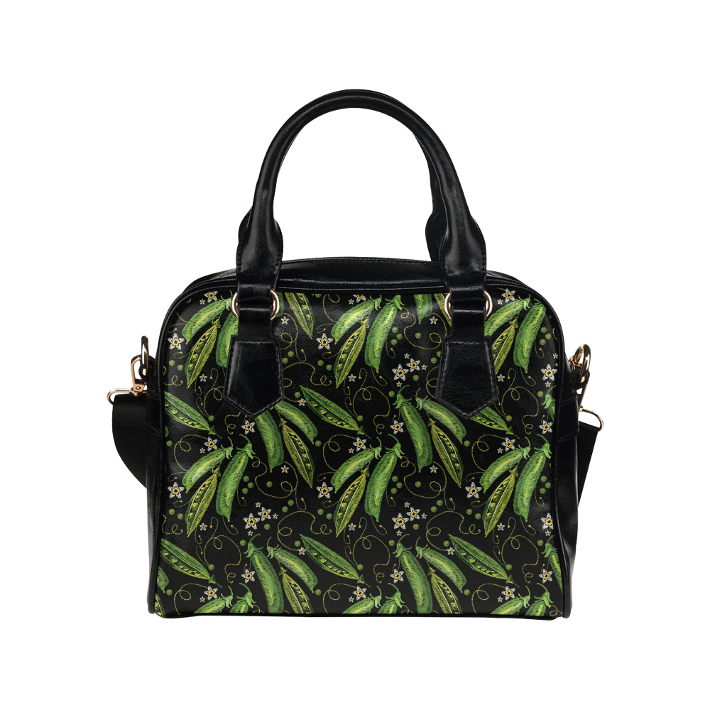Peas Pattern Print Design A02 Shoulder Handbag