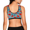 Donkey Red Elephant Pattern Print Design 03 Sports Bra