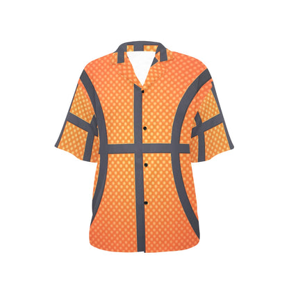 Basketball Texture Print Pattern Women's Hawaiian Shirt