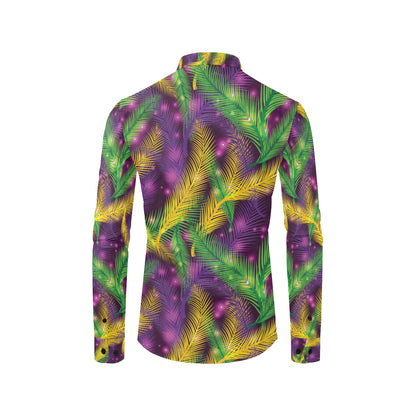Mardi Gras Pattern Print Design 09 Men's Long Sleeve Shirt