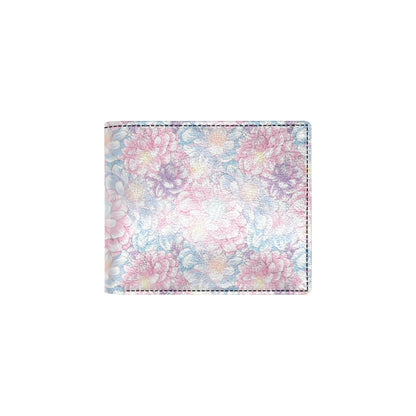 Dahlia Pattern Print Design 01 Men's ID Card Wallet