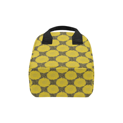 Sunflower Pattern Print Design SF06 Insulated Lunch Bag