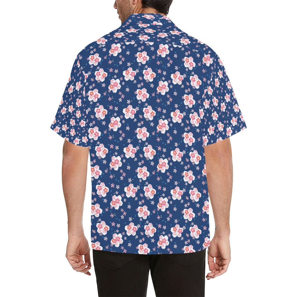 Sakura Print Design LKS306 Men's Hawaiian Shirt