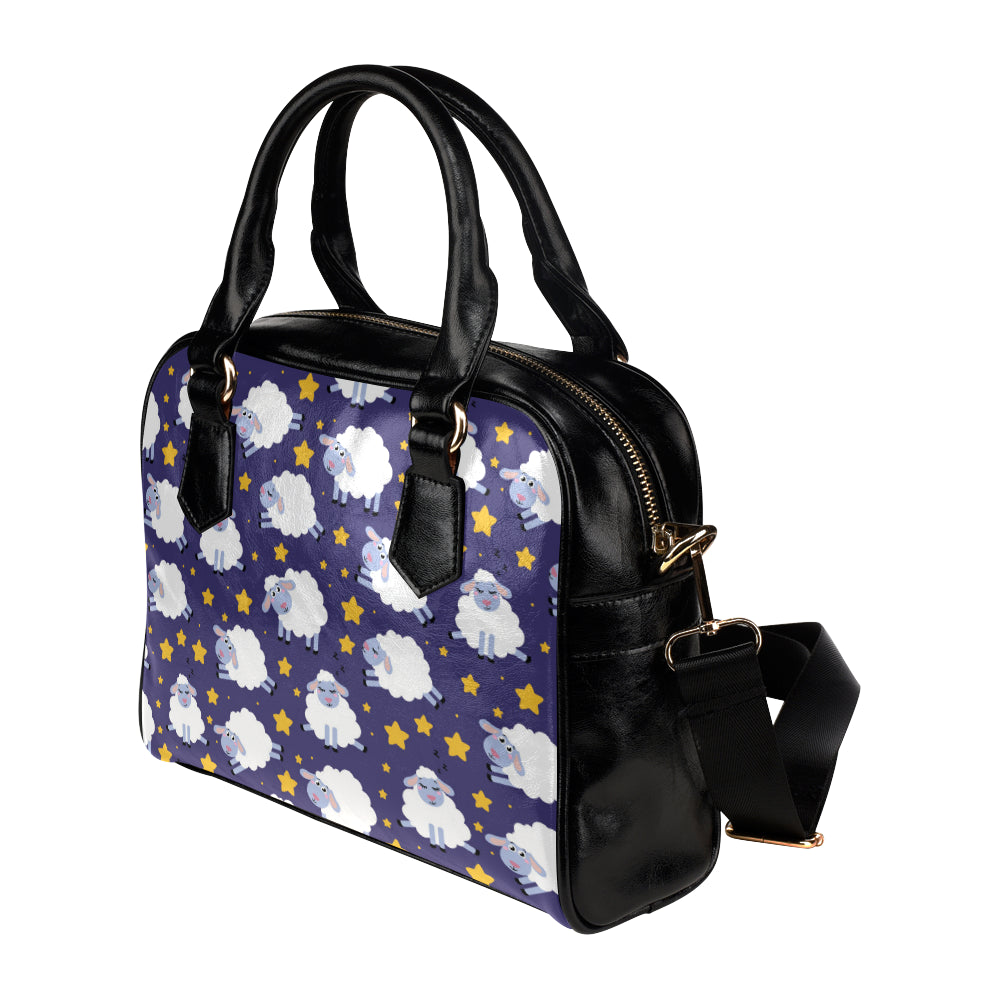 Sheep Pattern Print Design 03 Shoulder Handbag