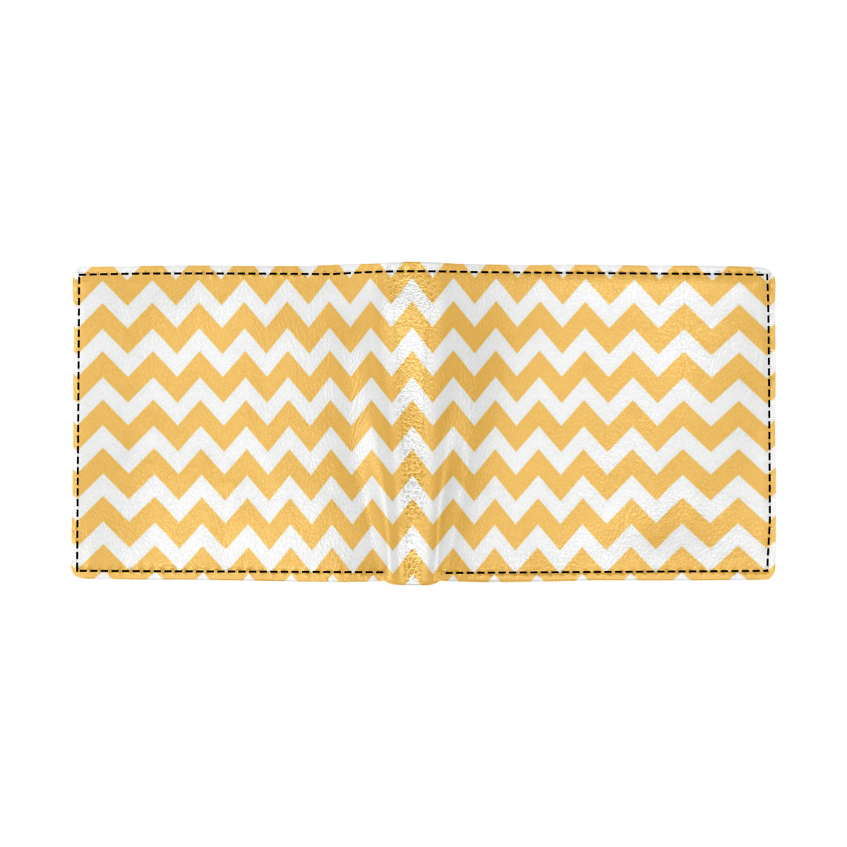 Chevron Orange Pattern Print Design 01 Men's ID Card Wallet