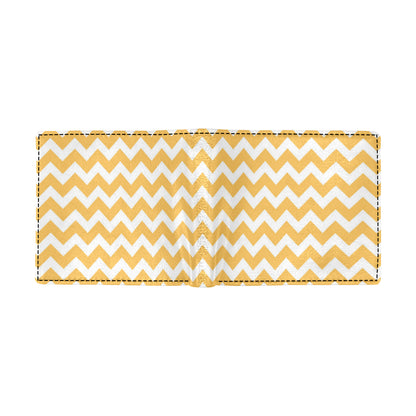 Chevron Orange Pattern Print Design 01 Men's ID Card Wallet