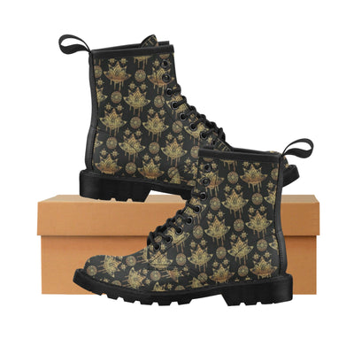 lotus Boho Pattern Print Design LO03 Women's Boots