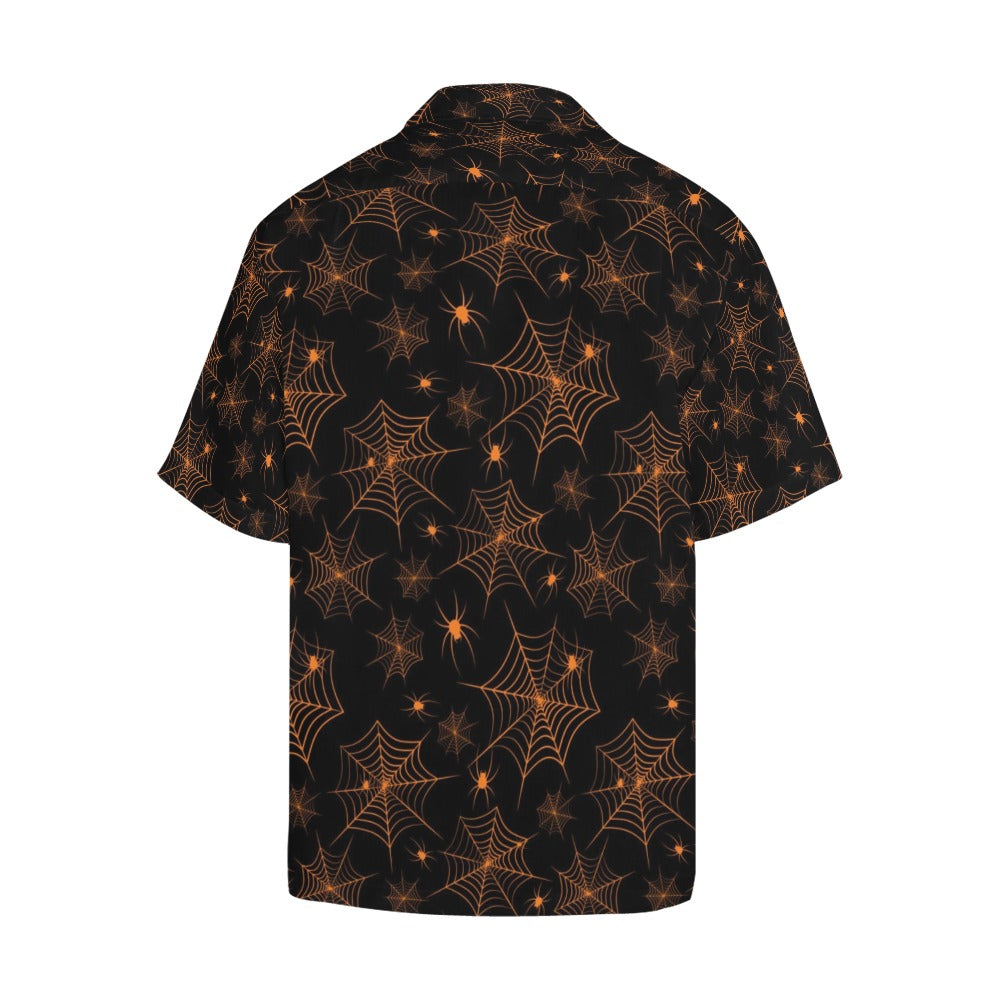 Spider Web Print Design LKS306 Men's Hawaiian Shirt