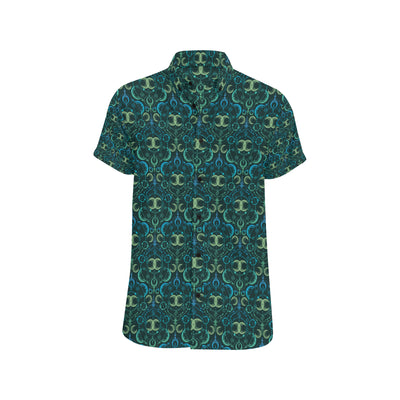 Celestial Pattern Print Design 07 Men's Short Sleeve Button Up Shirt