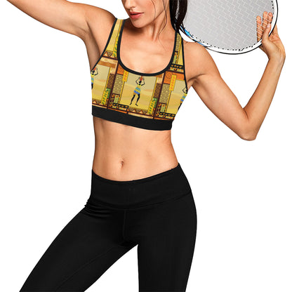 African Girl Design Sports Bra