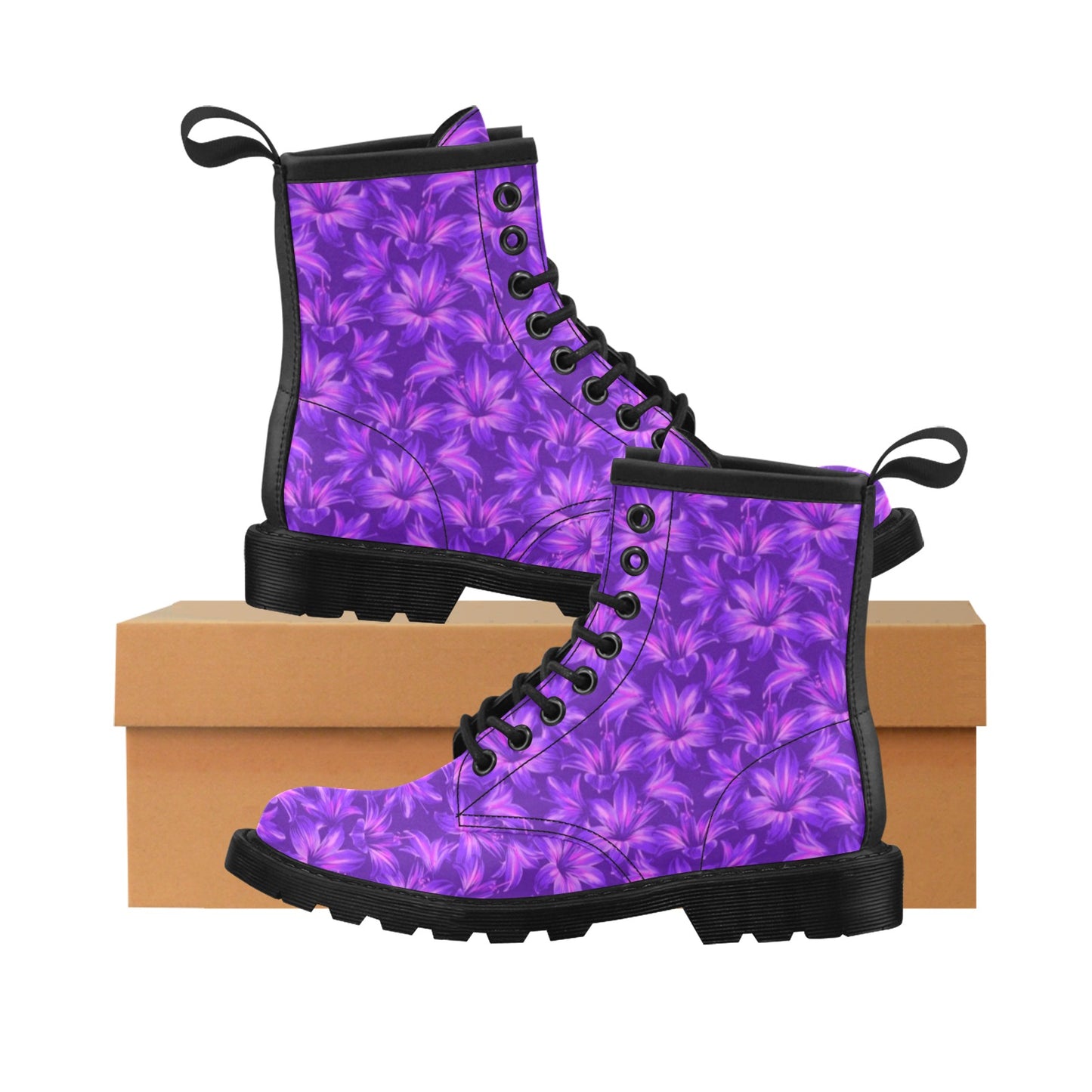 Amaryllis Pattern Print Design AL03 Women's Boots