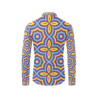 Optical illusion Pattern Print Design A03 Men's Long Sleeve Shirt