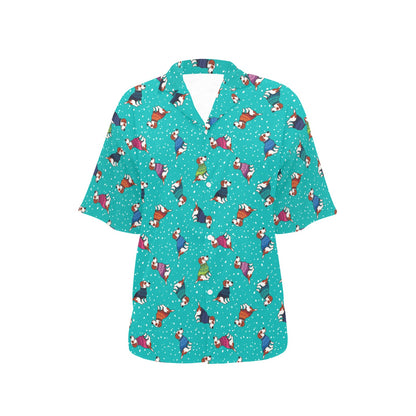 Russell Terriers Print Design LKS309 Women's Hawaiian Shirt