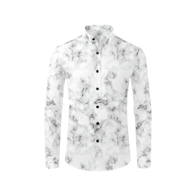 Marble Pattern Print Design 01 Men's Long Sleeve Shirt