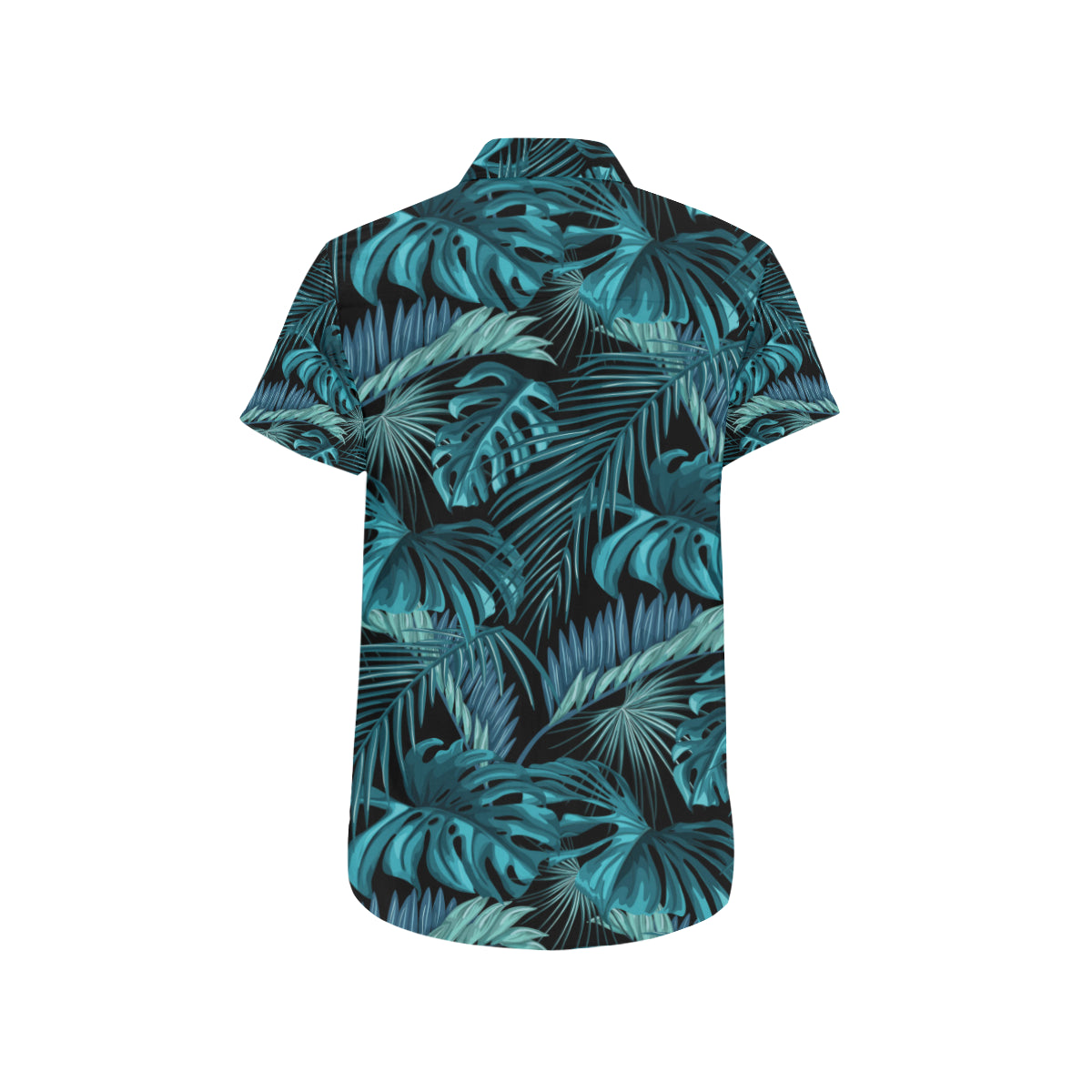 Palm Leaf Pattern Print Design A03 Men's Short Sleeve Button Up Shirt