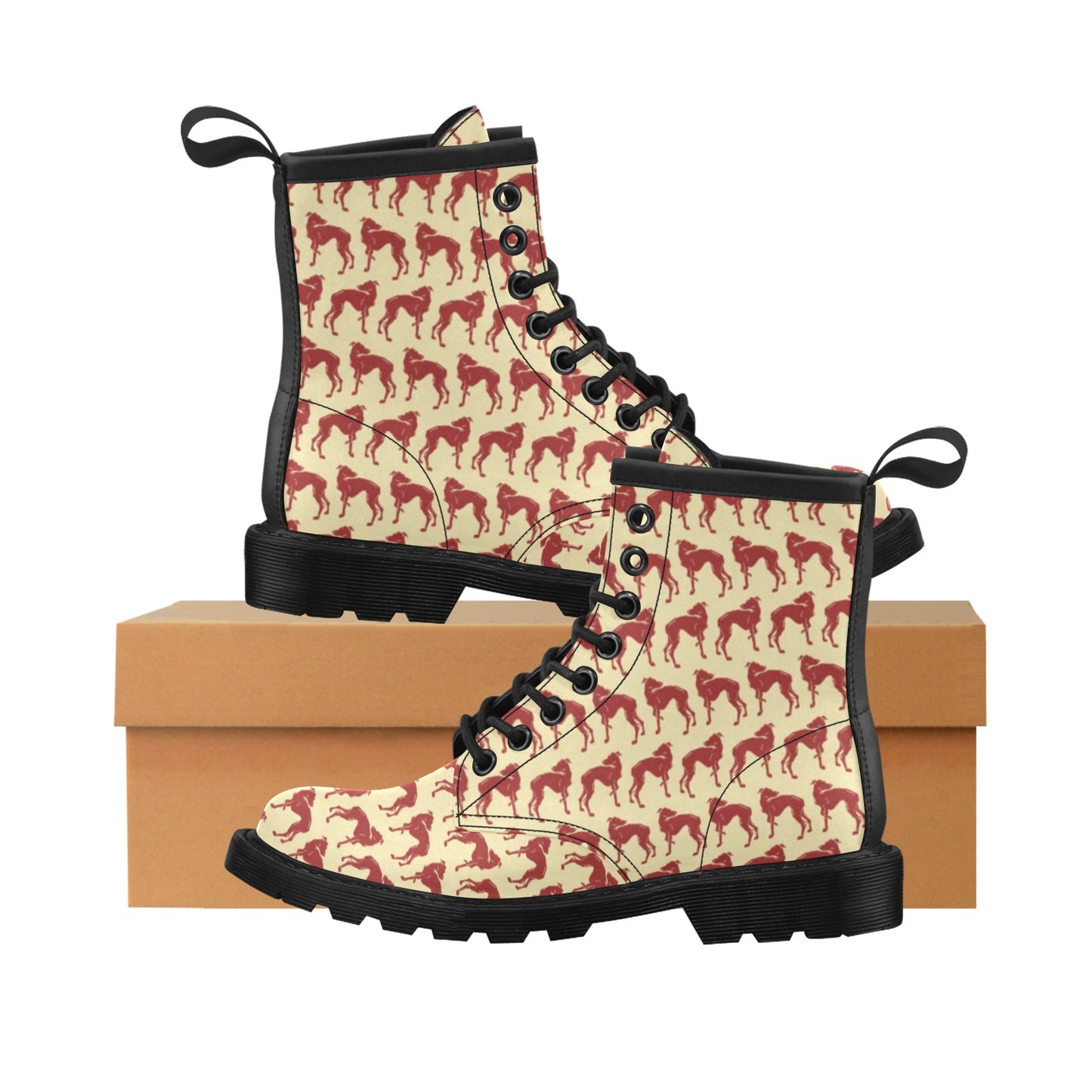 Whippets Print Design LKS301 Women's Boots