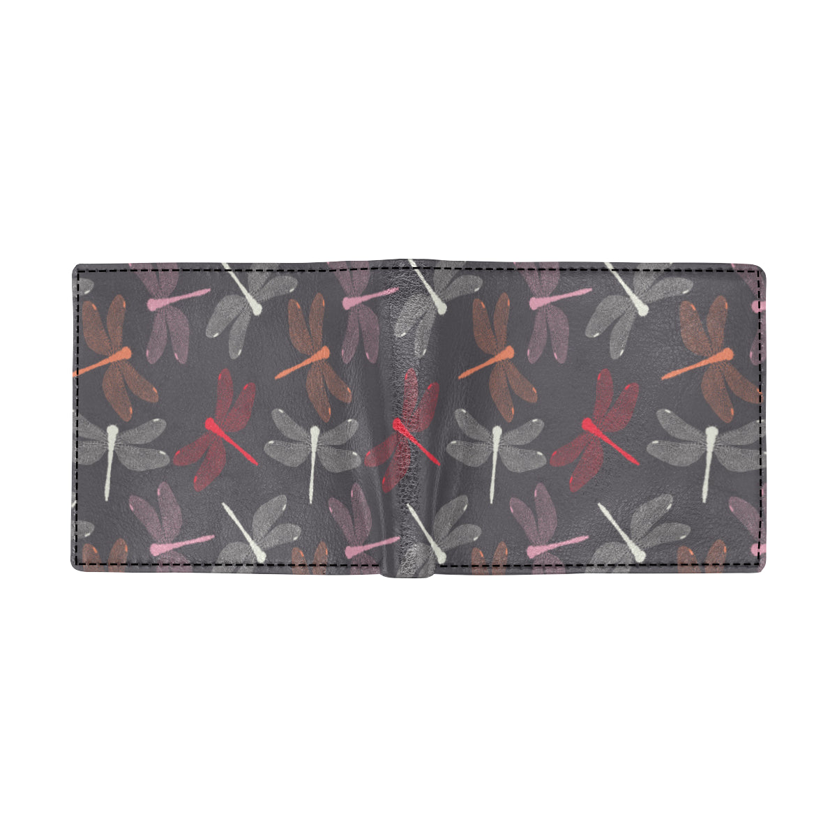 Dragonfly Pattern Print Design 01 Men's ID Card Wallet