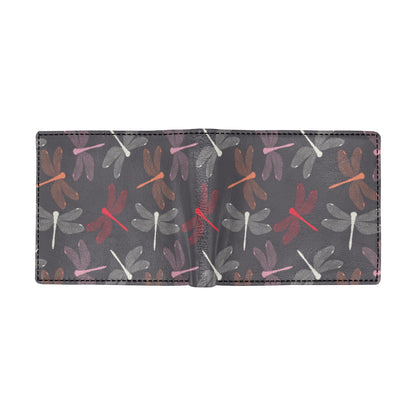 Dragonfly Pattern Print Design 01 Men's ID Card Wallet