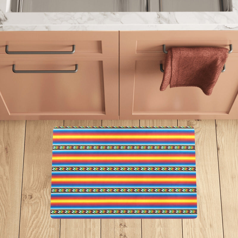 Mexican Blanket ZigZag Print Pattern Kitchen Mat