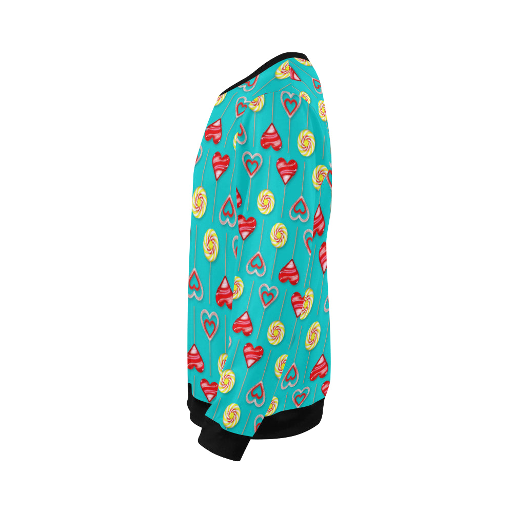 Lollipop Pattern Print Design LL06 Men Long Sleeve Sweatshirt