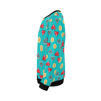 Lollipop Pattern Print Design LL06 Men Long Sleeve Sweatshirt