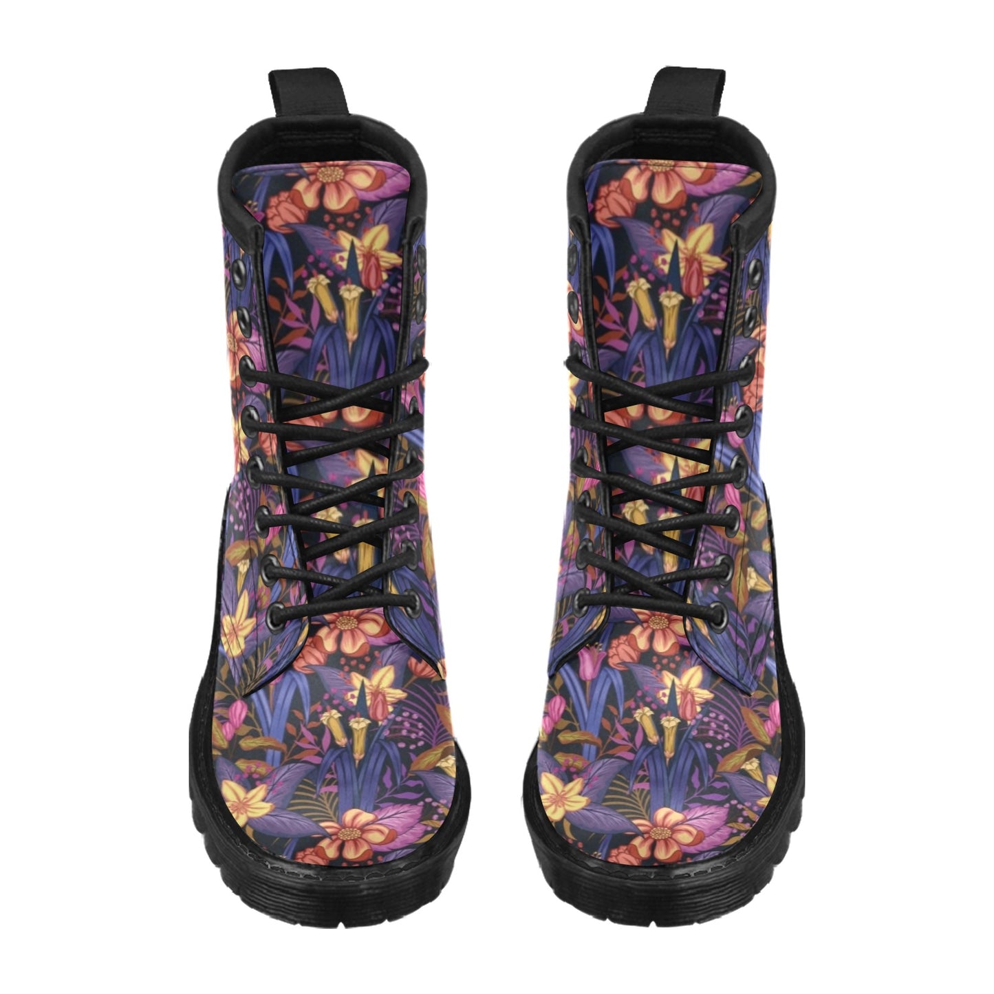 Lily Pattern Print Design LY016 Women's Boots
