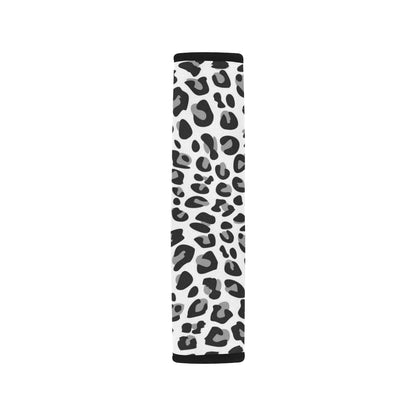 Snow Leopard Skin Print Car Seat Belt Cover