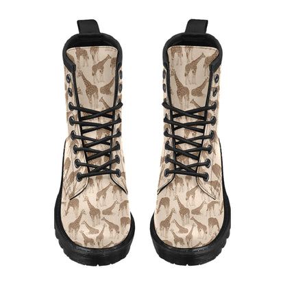 Giraffe Pattern Design Print Women's Boots