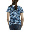 Tie Dye Dark Blue Print Design LKS306 Women's  T-shirt