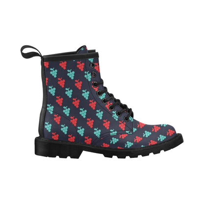 Grape Pattern Print Design GP07 Women's Boots
