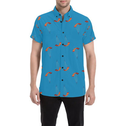 Paratrooper Pattern Print Design A01 Men's Short Sleeve Button Up Shirt