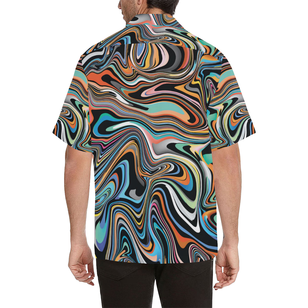 Liquid Pattern Print Design 02 Men's Hawaiian Shirt