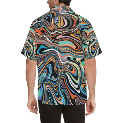 Liquid Pattern Print Design 02 Men's Hawaiian Shirt