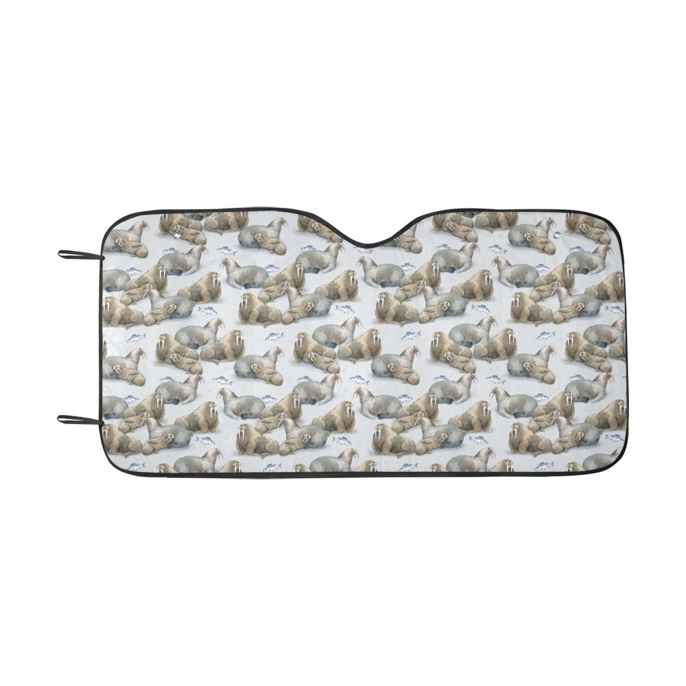 Walrus Print Design LKS401 Car front Windshield Sun Shade